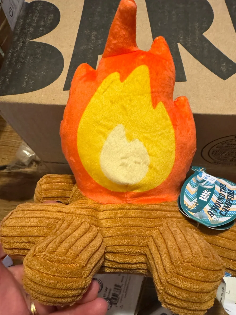 Bark Box Campfire Plush Dog Toy NEW M-L flame, fire